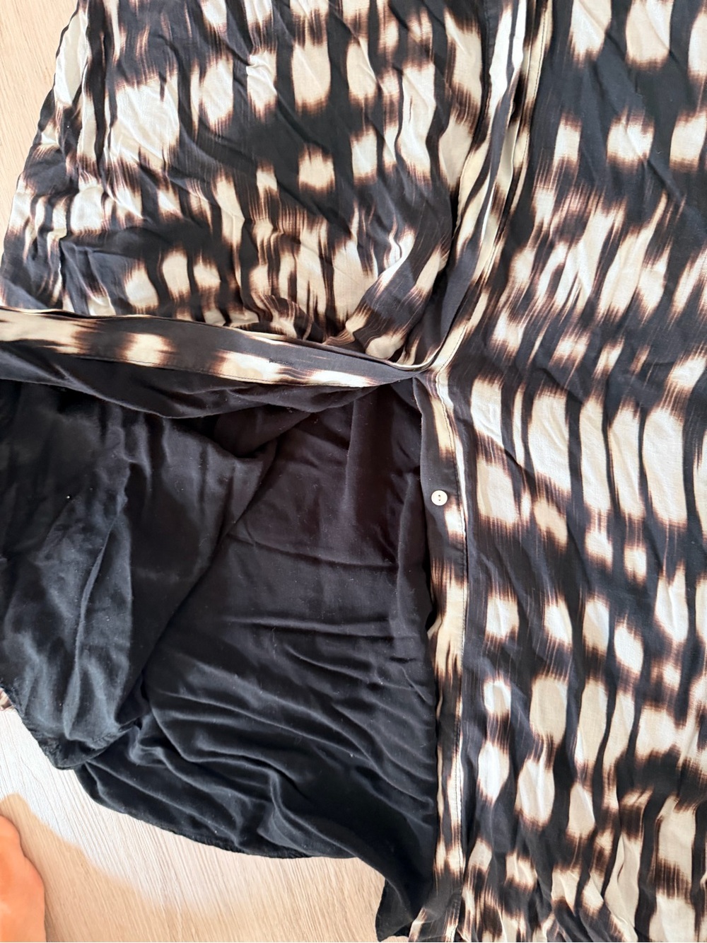 Bella Dahl Black and Cream Patterned Maxi Dress